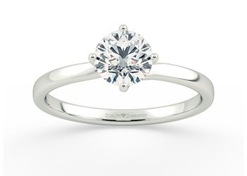 Round Brilliant Abbraccio Diamond Ring in Platinum