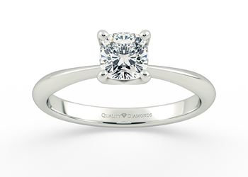 Cushion Amorette Diamond Ring in Platinum