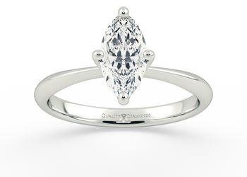 Marquise Amorette Diamond Ring in Platinum