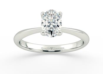 Oval Amorette Diamond Ring in Platinum
