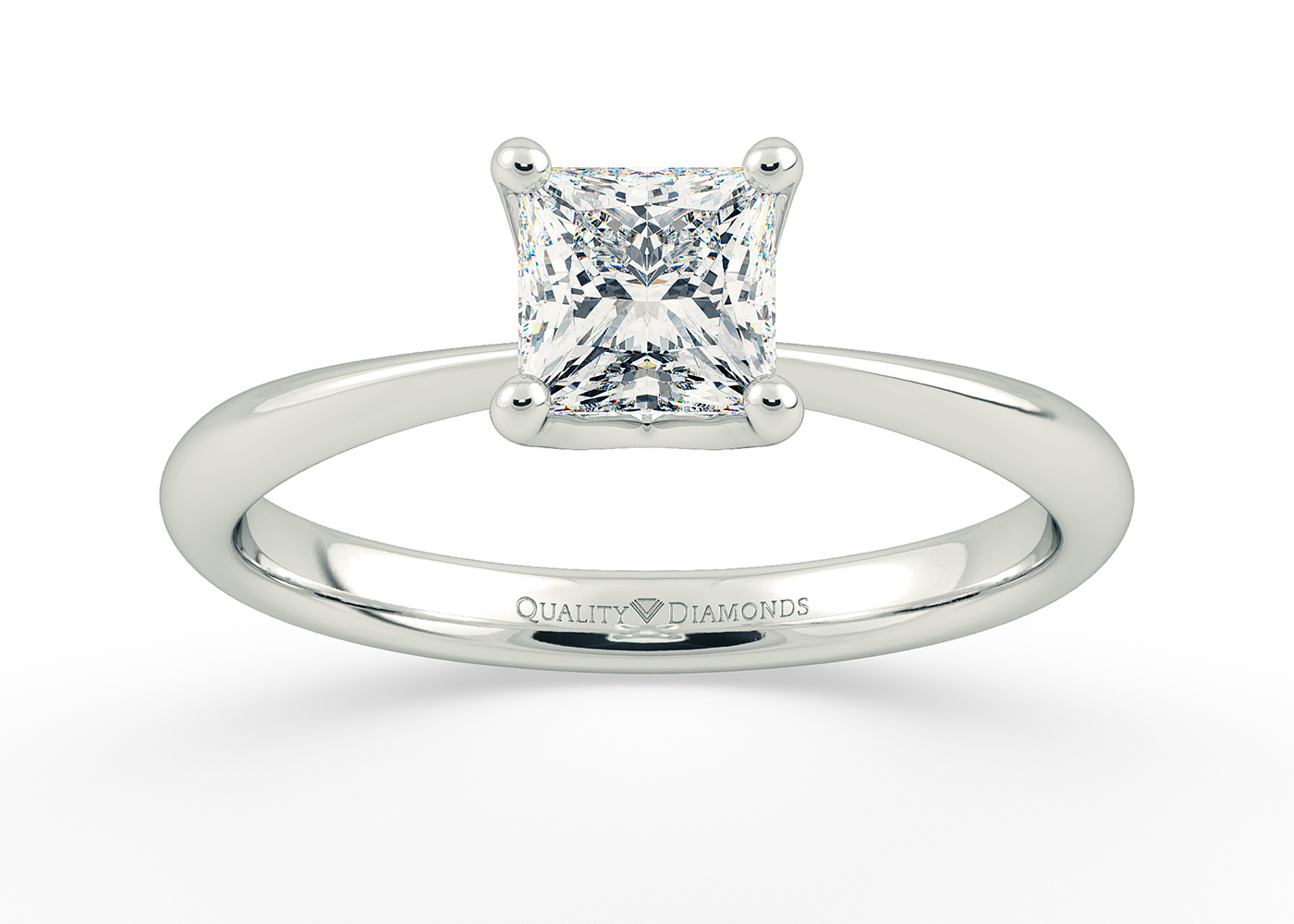thumbnail image 2 of Men's 1ct Princess Cut Simulated Diamond Ring – .925 Sterling Silver, Size 10, Lingshan 2 of 6