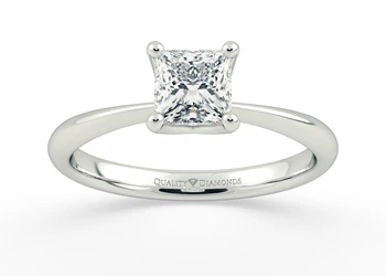 Princess Amorette Diamond Ring in Platinum