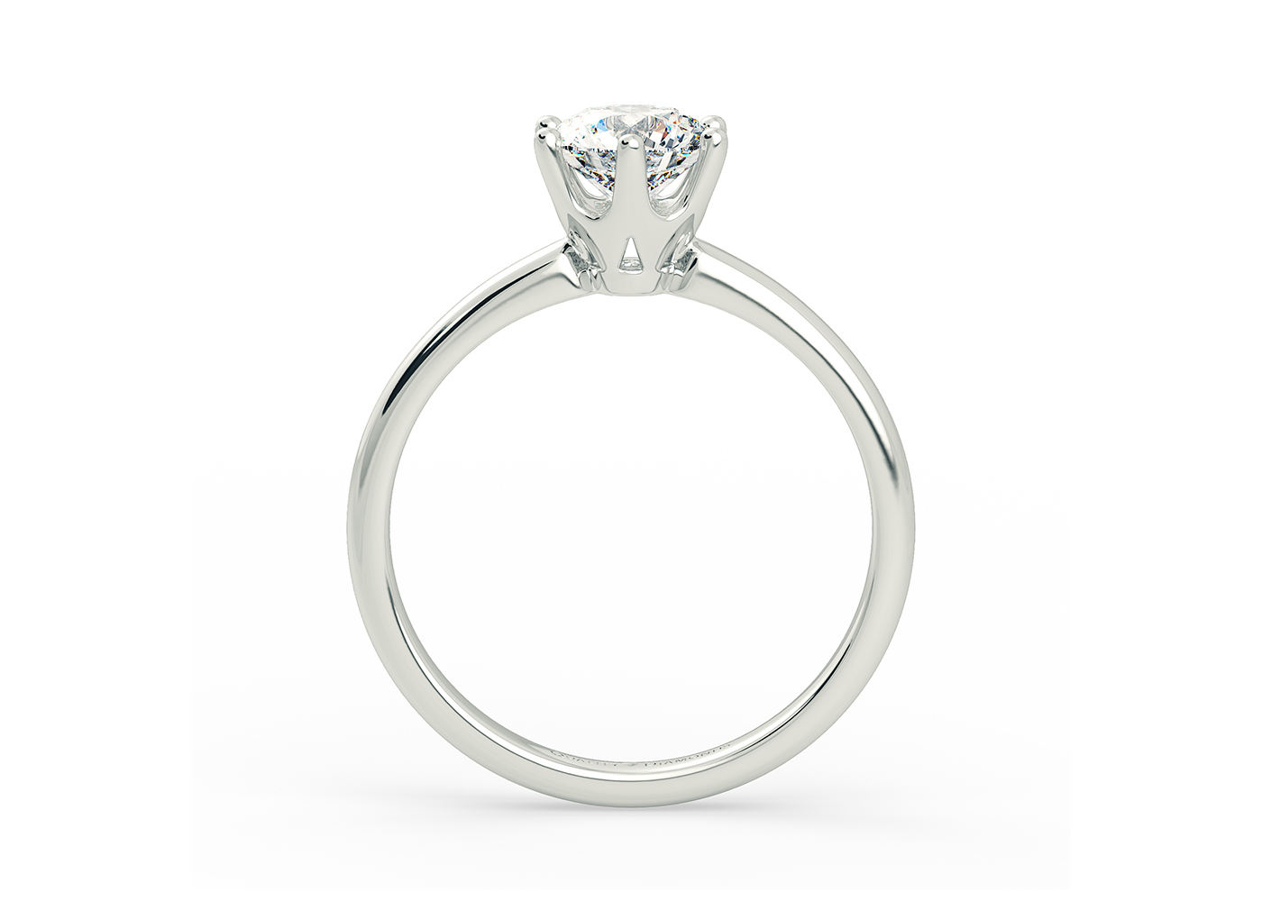 Solitaire ring with a 3.00 carat diamond in white gold - BAUNAT