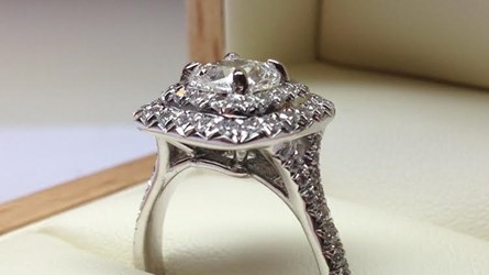 Bespoke Double Halo Diamond Ring