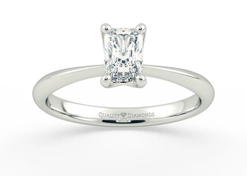 Radiant Amorette Diamond Ring in Platinum