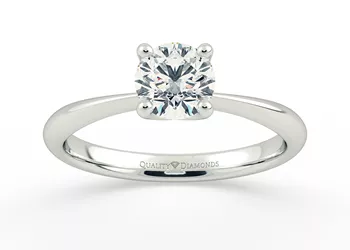 Round Brilliant Amorette Diamond Ring in Platinum