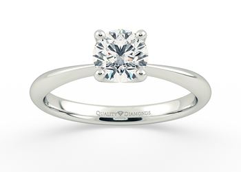 Round Brilliant Amorette Diamond Ring in Platinum
