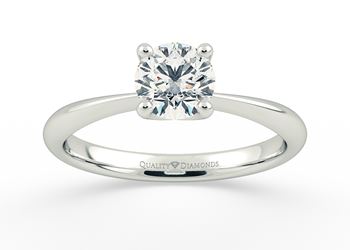 Round Brilliant Amorette Diamond Ring in 18K White Gold