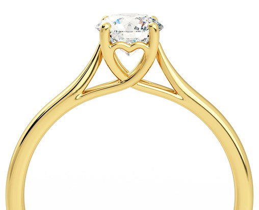 18K Yellow Gold Diamond Engagement Rings