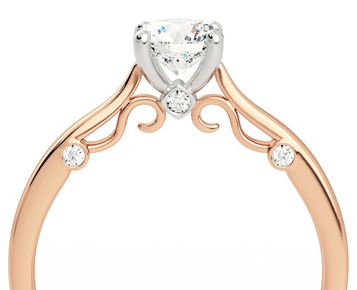 18K Rose Gold Diamond Engagement Rings