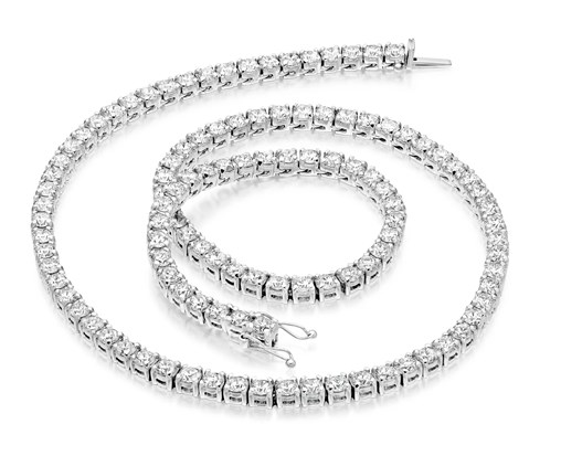 18K White Gold Diamond Necklaces