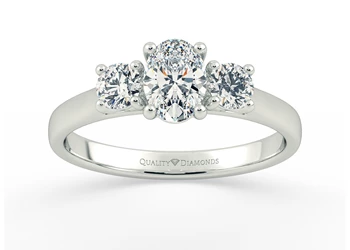 Oval Trilogy Mabelle Diamond Ring in Platinum 950