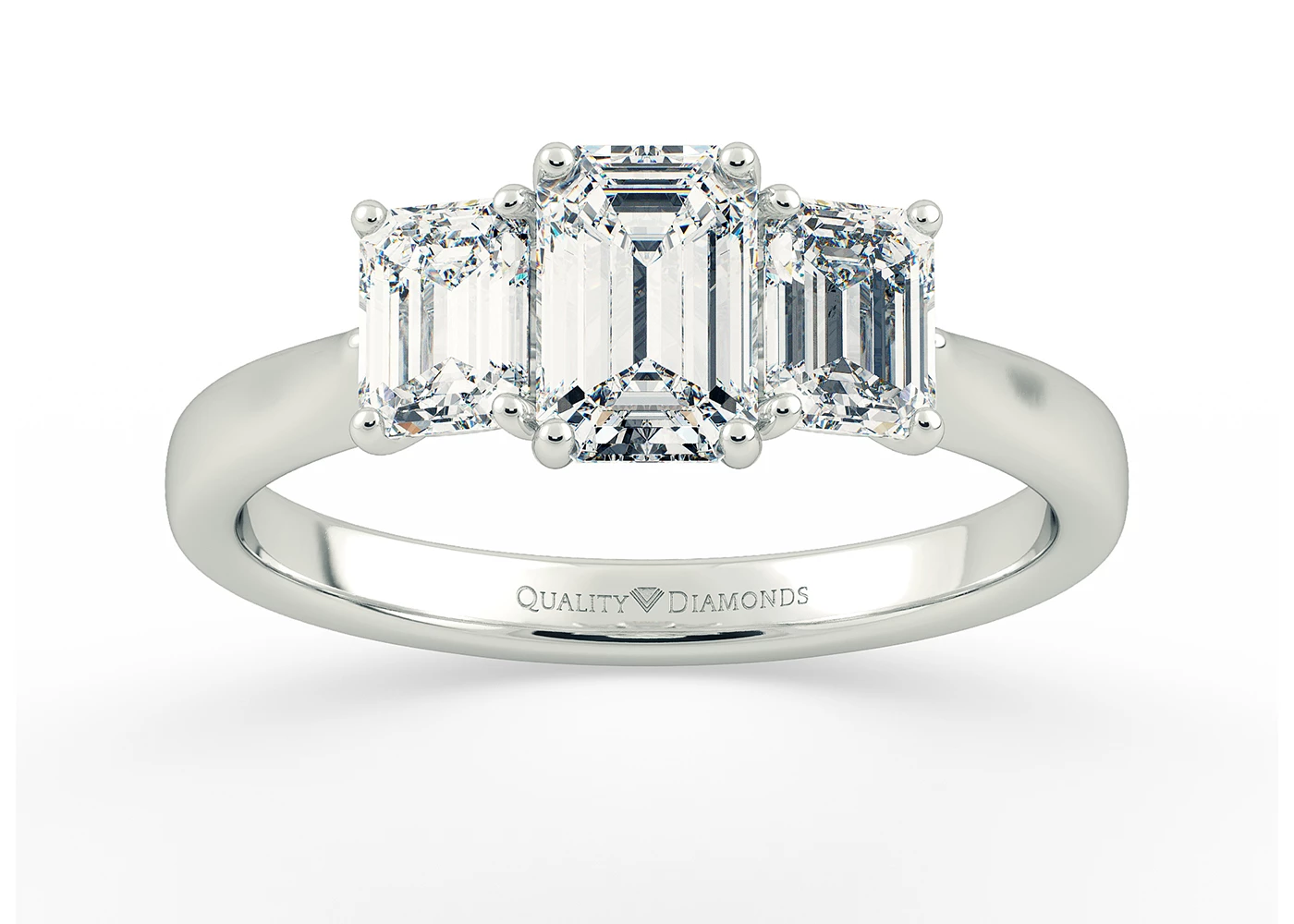 Emerald Trilogy Nayeli Diamond Ring in 9K White Gold