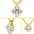 5 Solitaire Yellow Gold Pendants