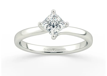 Princess Abbraccio Diamond Ring in Platinum