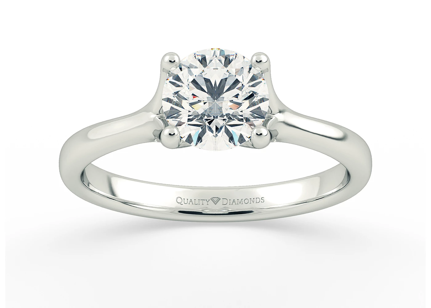 Round Brilliant Amada Diamond Ring in Platinum