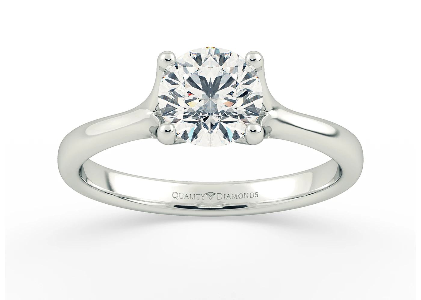 Round Brilliant Amada Diamond Ring in Palladium