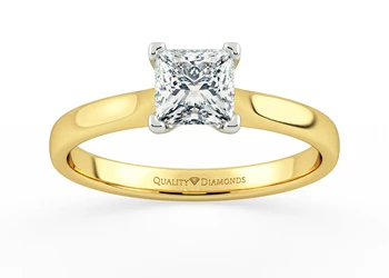 Princess Amara Diamond Ring in 18K Yellow Gold