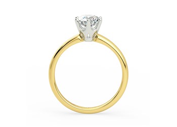 Round Brilliant Amore Diamond Ring in 18K Yellow Gold