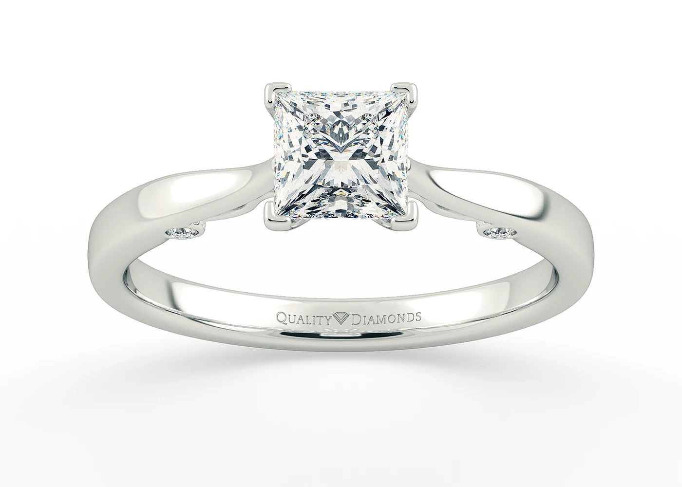 Princess Aracelli Diamond Ring in 18K White Gold
