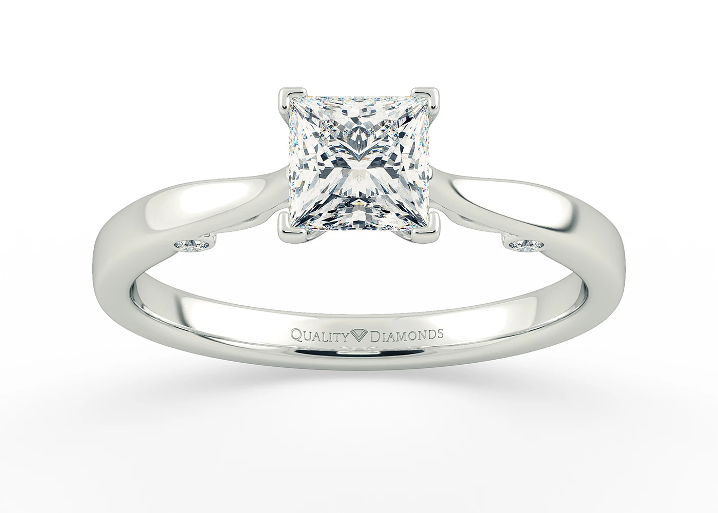 Princess Aracelli Diamond Ring in Palladium