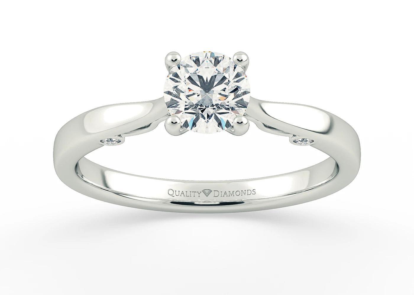 Round Brilliant Aracelli Diamond Ring in Palladium