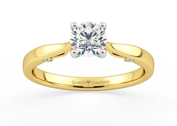 Round Brilliant Aracelli Diamond Ring in 18K Yellow Gold