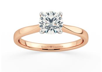 Round Brilliant Beau Diamond Ring in 18K Rose Gold