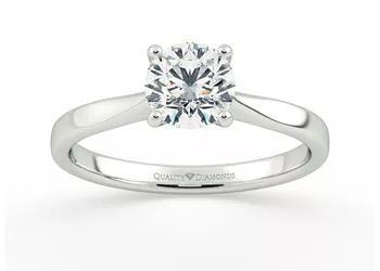 Round Brilliant Beau Diamond Ring in Platinum