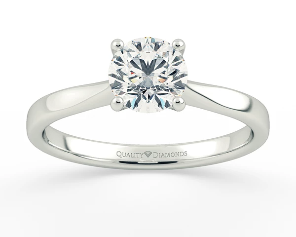 Round Brilliant Beau Diamond Ring in Platinum