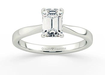 Emerald Beau Diamond Ring in Platinum