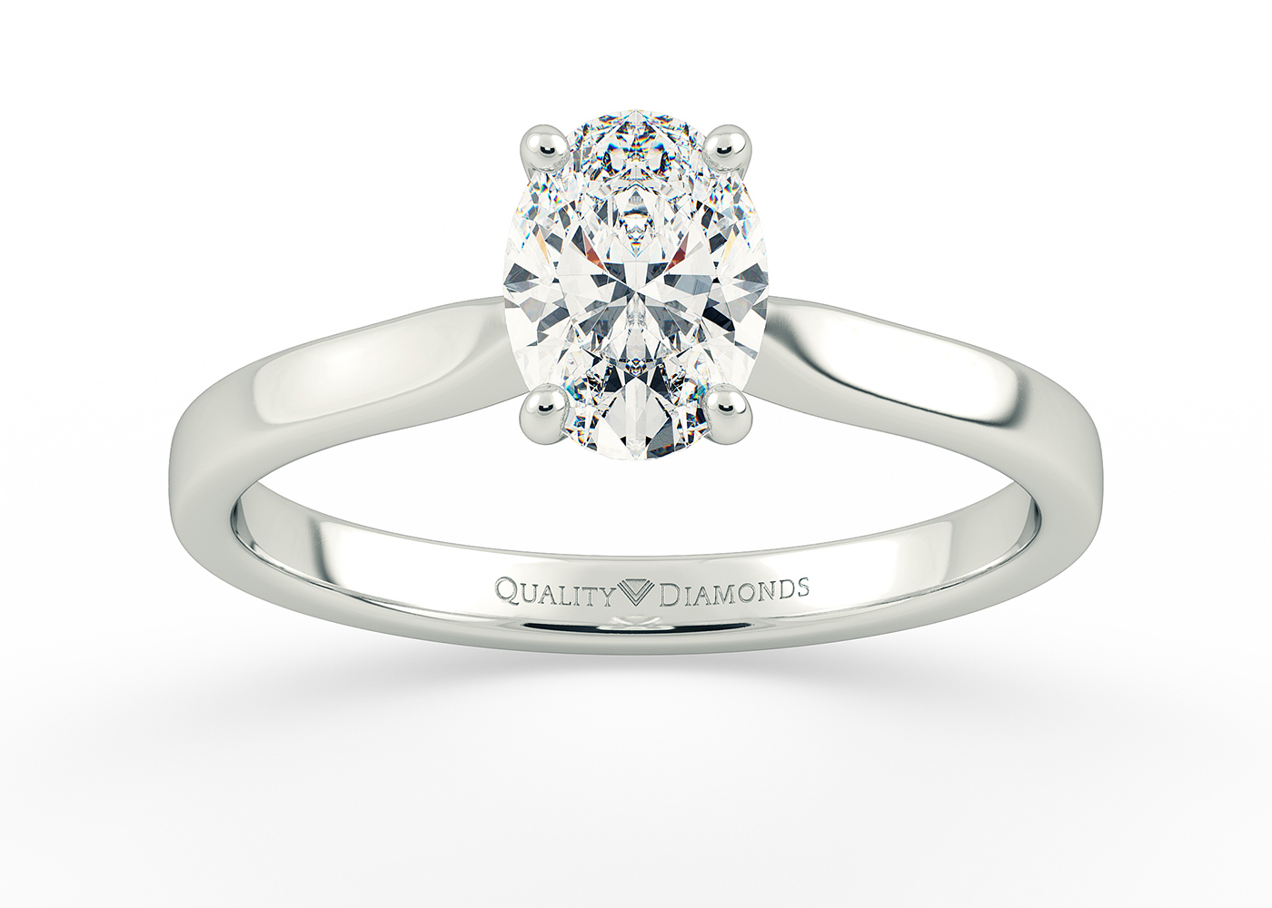 Oval Beau Diamond Ring in Platinum