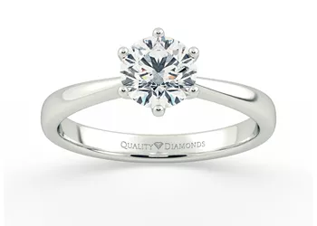 Round Brilliant Bellezza Diamond Ring in Platinum