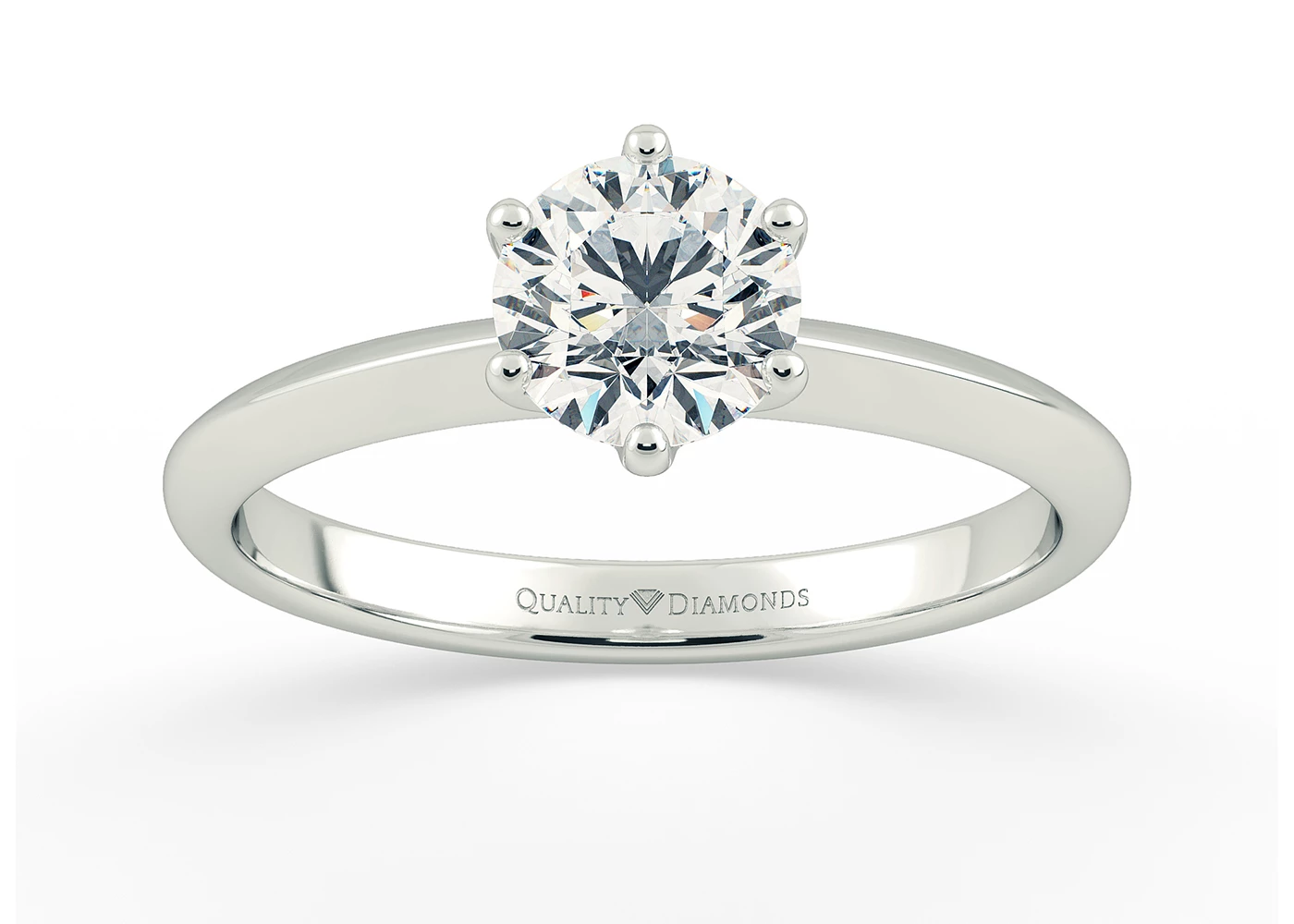 Round Brilliant Carella Diamond Ring in Platinum