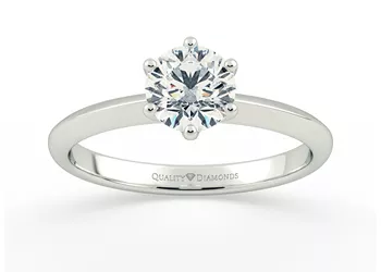 Round Brilliant Carella Diamond Ring in Platinum