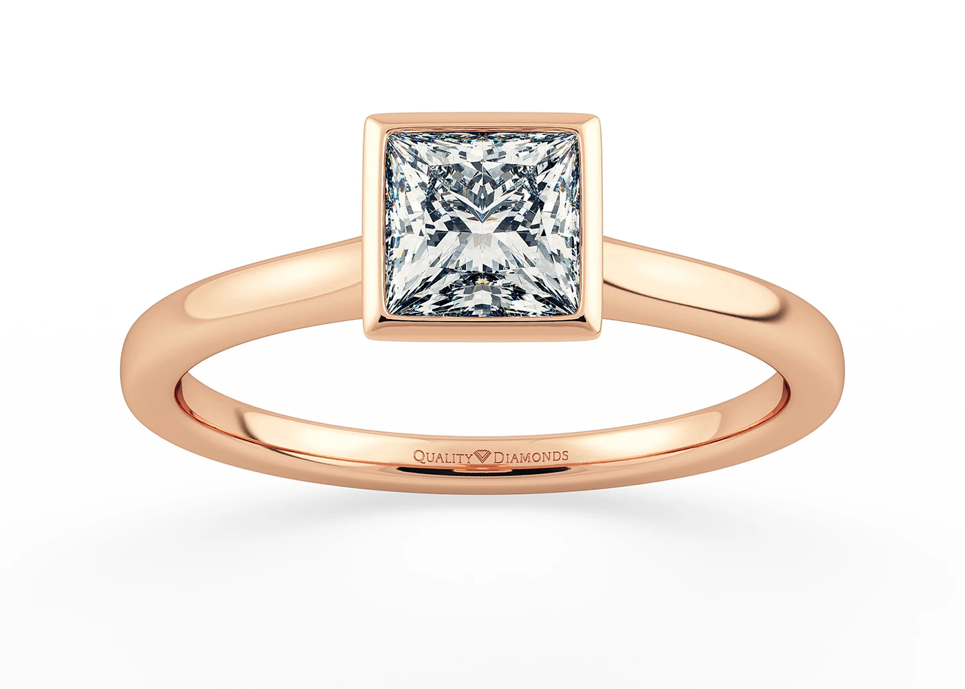 Princess Carina Diamond Ring in 18K Rose Gold