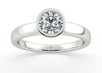 Round Brilliant Carina Diamond Ring in Platinum
