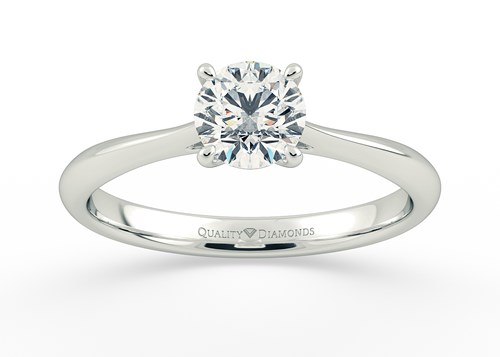 Round Brilliant Carys Diamond Ring in 18K White Gold