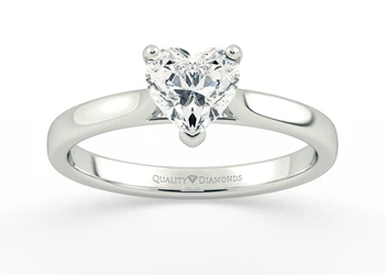 Heart Clara Diamond Ring in Platinum