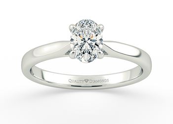 Oval Clara Diamond Ring in Platinum