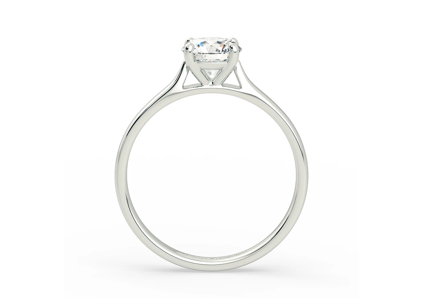 Round Brilliant Clara Diamond Ring in 9K White Gold