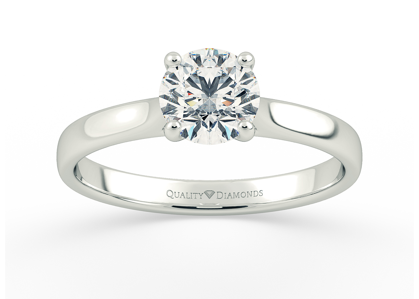 Round Brilliant Clara Diamond Ring in Palladium