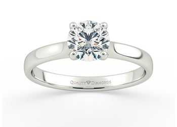 Round Brilliant Clara Diamond Ring in 18K White Gold