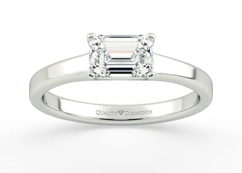 Emerald Felicita Diamond Ring in Platinum