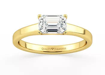 Emerald Felicita Diamond Ring in 9K Yellow Gold