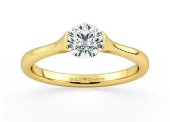 Round Brilliant Lealia Diamond Ring in 18K Yellow Gold