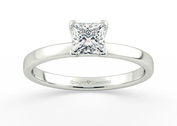 Princess Lusso Diamond Ring in Platinum