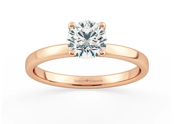 Round Brilliant Lusso Diamond Ring in 18K Rose Gold