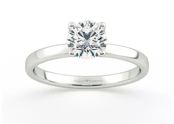 Round Brilliant Lusso Diamond Ring in Platinum