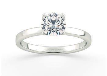 Round Brilliant Lusso Diamond Ring in Platinum